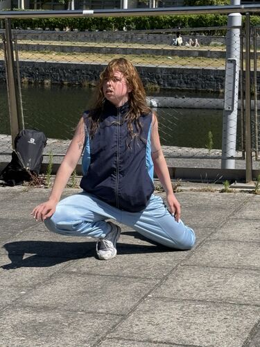 A dancer in a movement