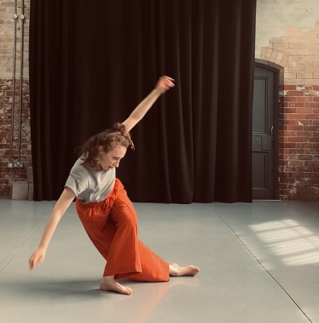 A dancer in a movement